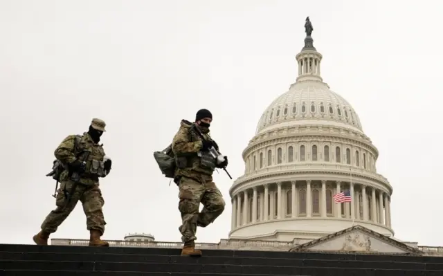 national guardsmen by the capitol, 11 Feb