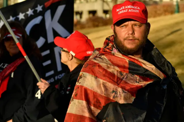 Trump supporters at the 6 January rally