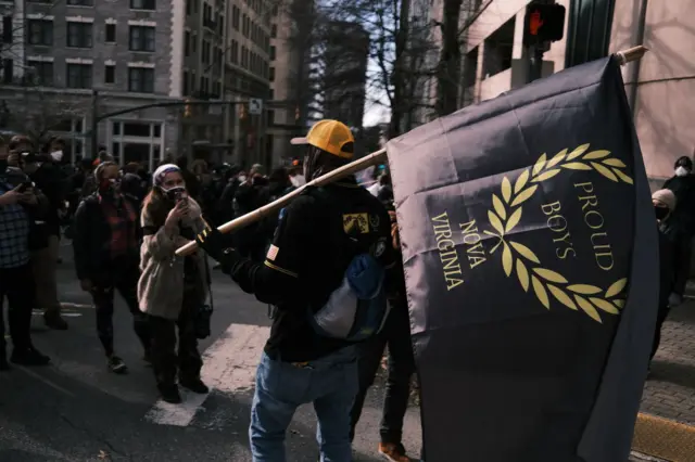 Proud Boy in Richmond, Virginia, on 18 January 2021