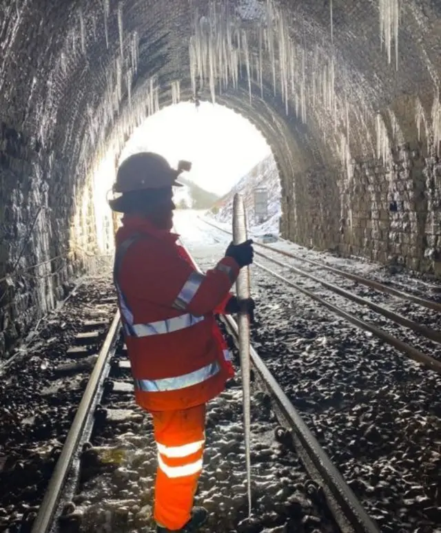 Icicles in Blea Moor tunnel