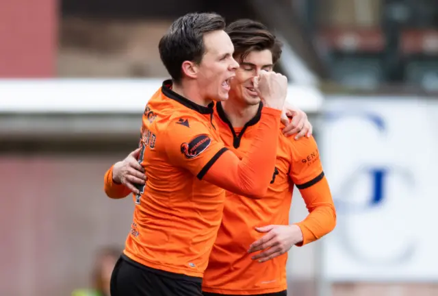 Lawrence Shankland scored twice for Dundee United