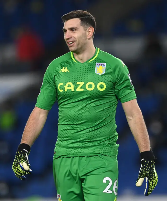 Aston Villa's Emiliano Martinez