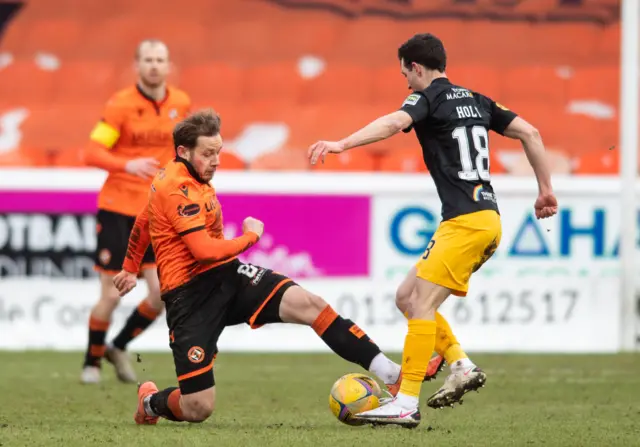 Peter Pawlett was sent off for this challenge on Livi's Jason Holt