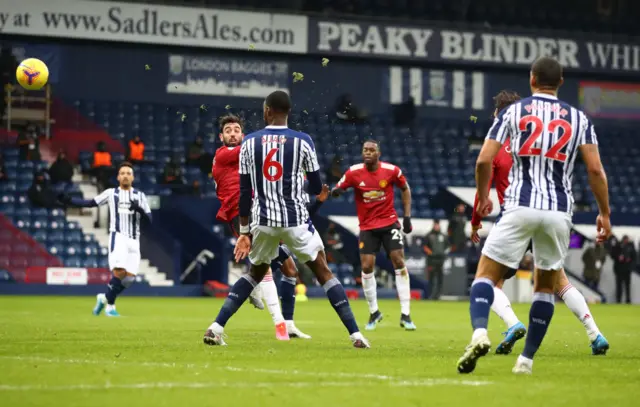 Bruno Fernandes scores for Man Utd