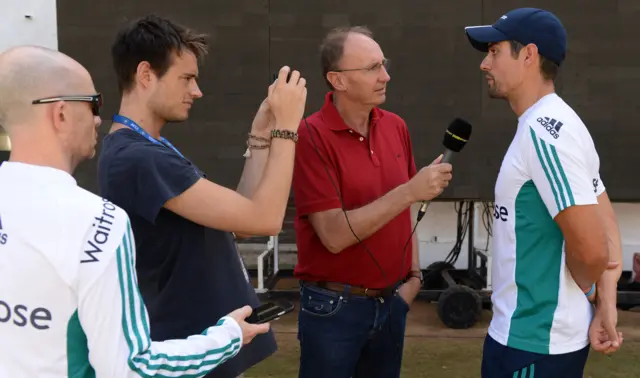 Henry Moeran, Jonathan Agnew and Alastair Cook