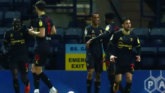 Watford celebrate goal