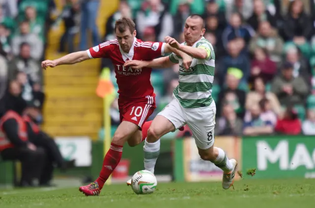 Niall McGinn and Scott Brown