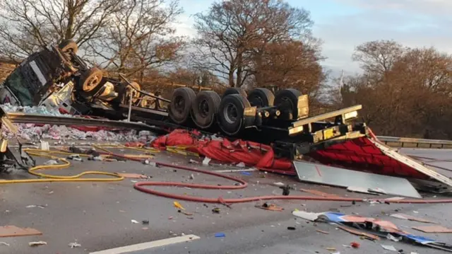 The tanker after the crash