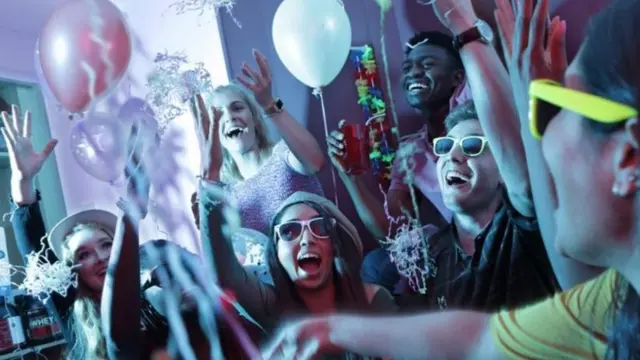 House party stock image