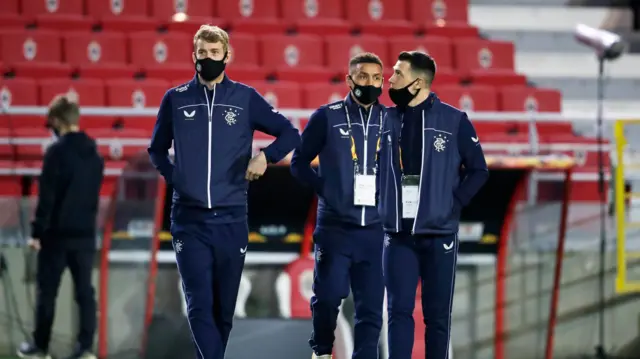 Filip Helander (left) returns to the Rangers XI