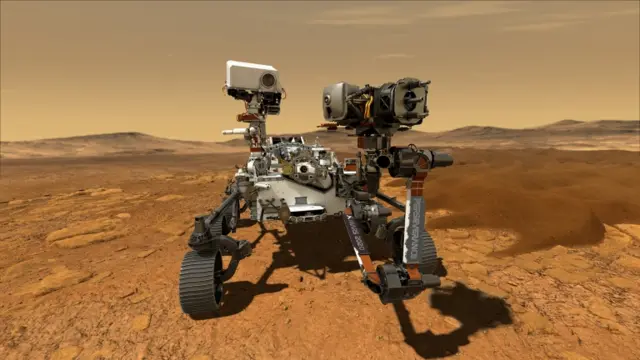 If all goes well, the rover should safely land on Mars surface in just a few hours, as this illustration shows