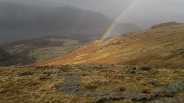 View into Thirlmere from Helvellyn