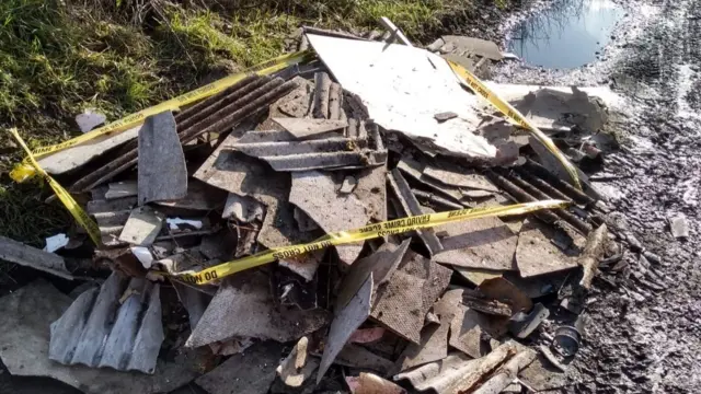 Fly-tipped asbestos