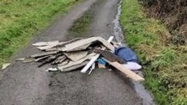 Fly-tipped asbestos