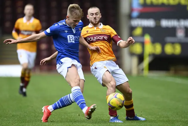 Allan Campbell in action for Motherwell against St Johnstone