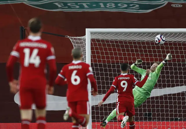 Jordan Pickford makes a save