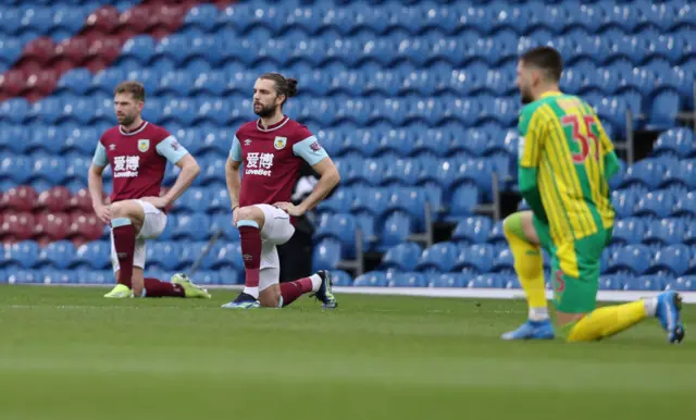 Burnley v West Brom take the knee