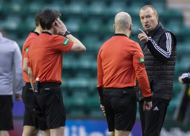 Brian Rice makes his point to the referee