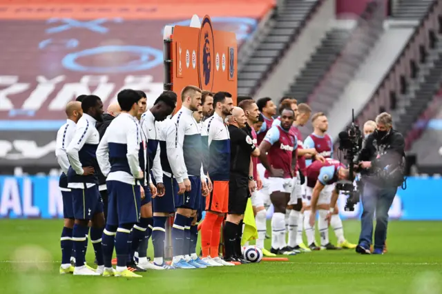 West Ham v Tottenham line up