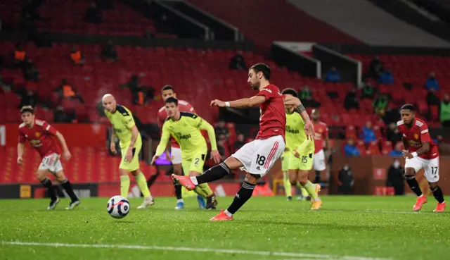 Bruno Fernandes scores a penalty