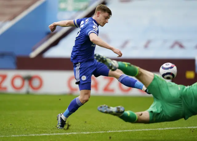 Harvey Barnes scores for Leicester