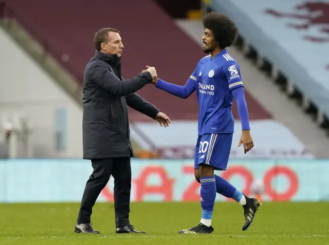 Brendan Rodgers with Hamza Choudhury