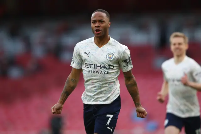 Raheem Sterling celebrates