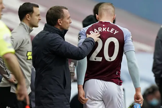 Ross Barkley with Brendan Rodgers