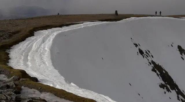 Snow cornices on Helvellyn