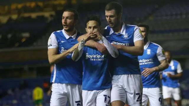 Birmingham City celebrate