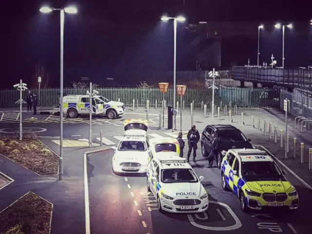 Armed officers in Ilkeston