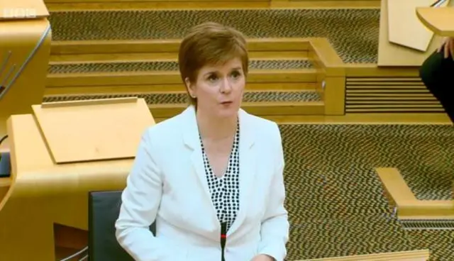 Nicola Sturgeon is expected to begin her statement just after 2pm