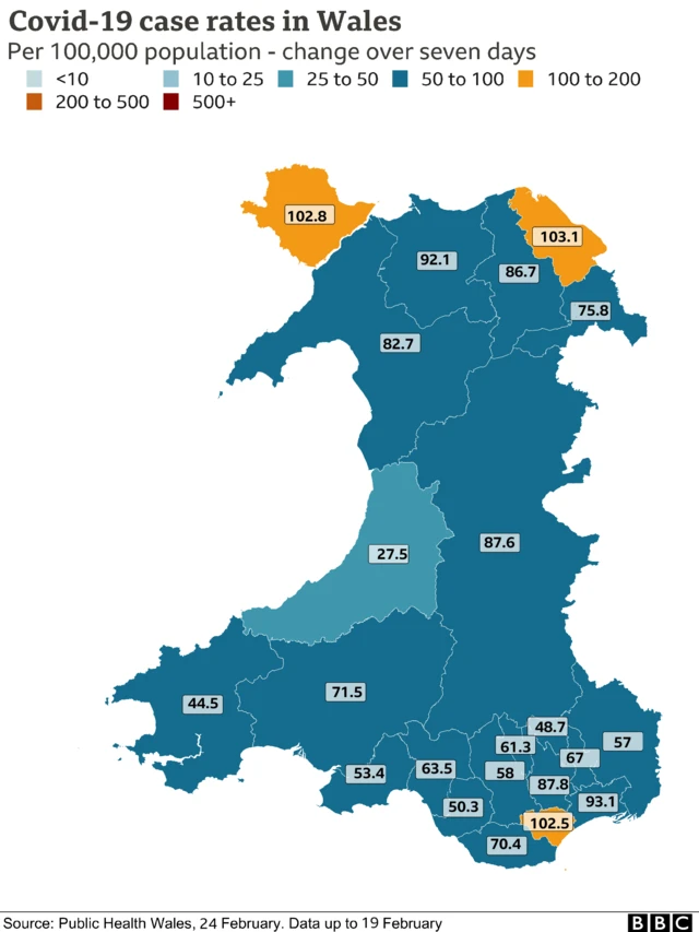 Case rate map