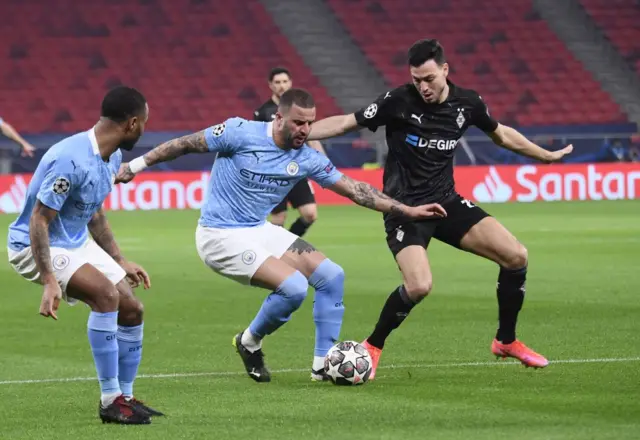 Man City's Kyle Walker and Raheem Sterling