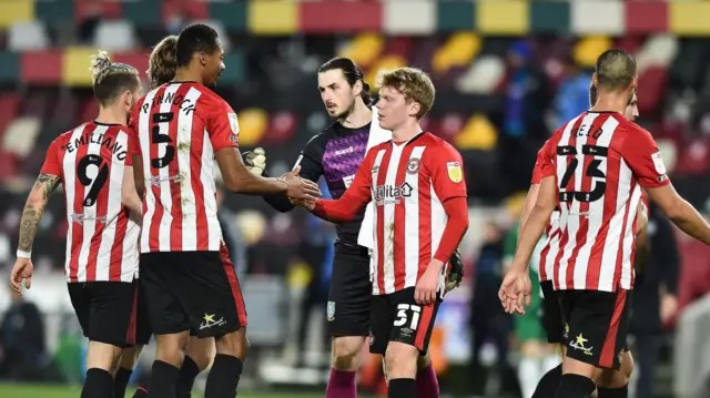 Brentford celebrate