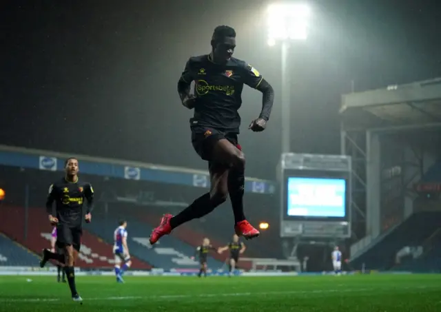 Ismaila Sarr celebrates scoring