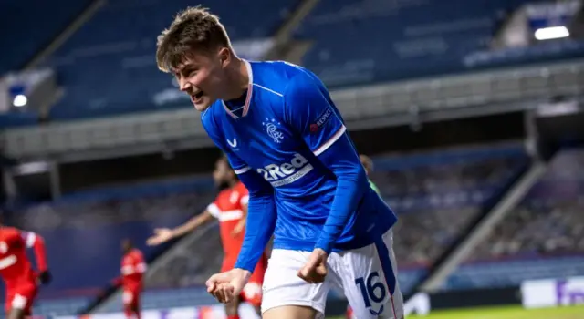 Nathan Patterson celebrates his goal just 16 seconds after coming on