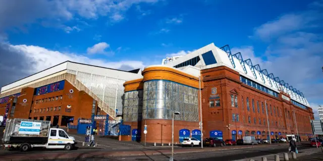 Blue skies over Ibrox