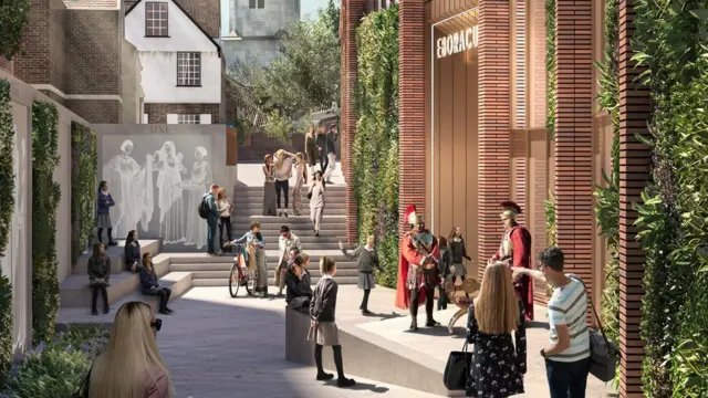 Artist's impression of Roman Quarter plans