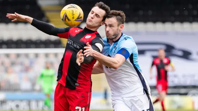 St Mirren's Dylan Connolly and Ross County's Keith Watson