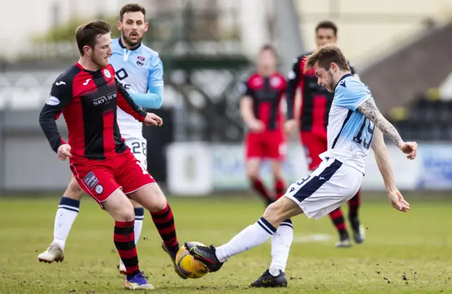 Ross County's Charlie Lakin and St Mirren's Kyle McAllister