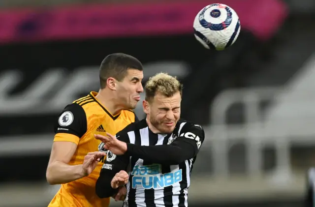 Conor Coady challenges Ryan Fraser