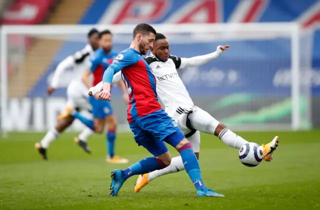 Crystal Palace's Joel Ward and Fulham's Ademola Lookman