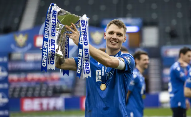 Jason Kerr with the League Cup