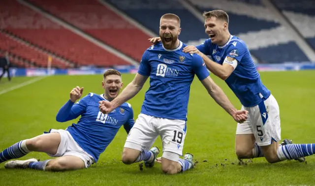 St Johnstone celebrate