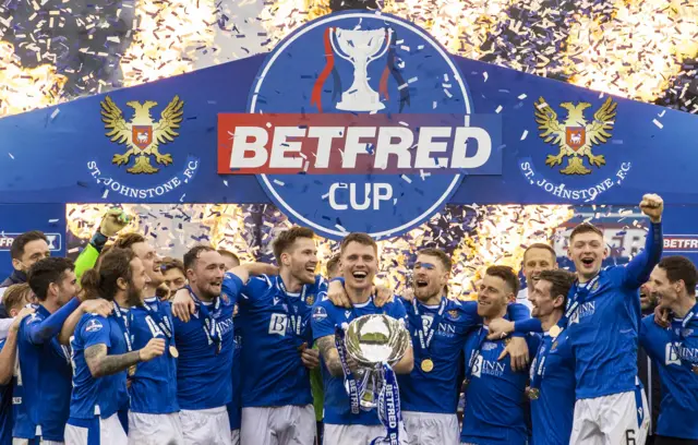 St Johnstone get their hands on the League Cup for the first time