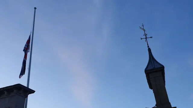 Half-mast flag at Charnwood Borough Council