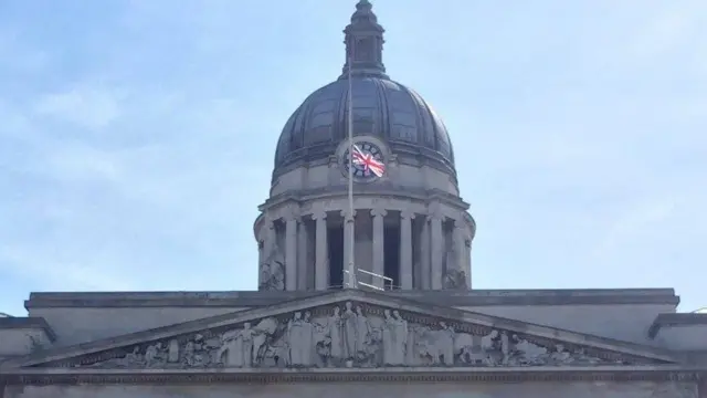 Half-mast flag at Nottingham City Council