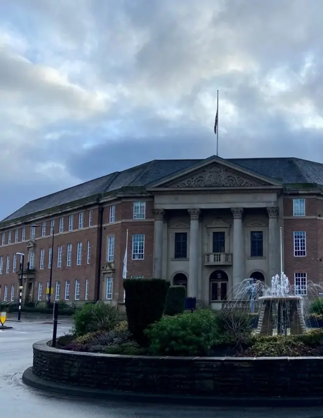 Derby flag half mast