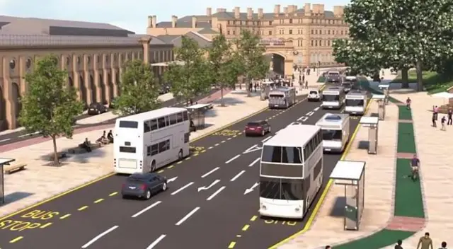 Artist's impression of changes to York railway station